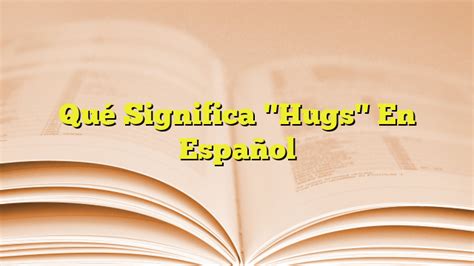 que significa hug